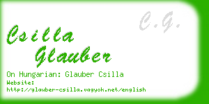 csilla glauber business card